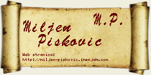 Miljen Pisković vizit kartica